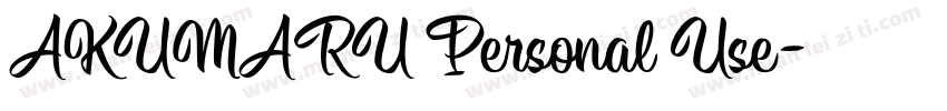 AKUMARU Personal Use字体转换